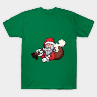 Santa Claus Smoking A Joint T-Shirt